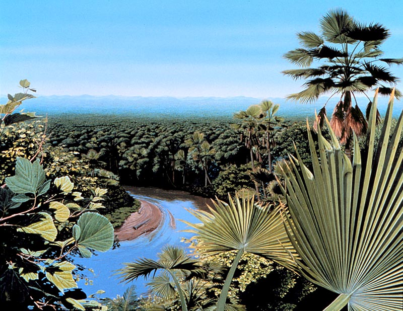 Artist's rendering of the Denver basin following the Cretaceous-Tertiary extinction