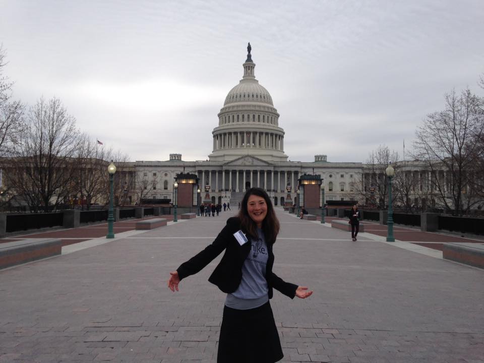 Liz Thomas in front of the U.S. Capitol Building
