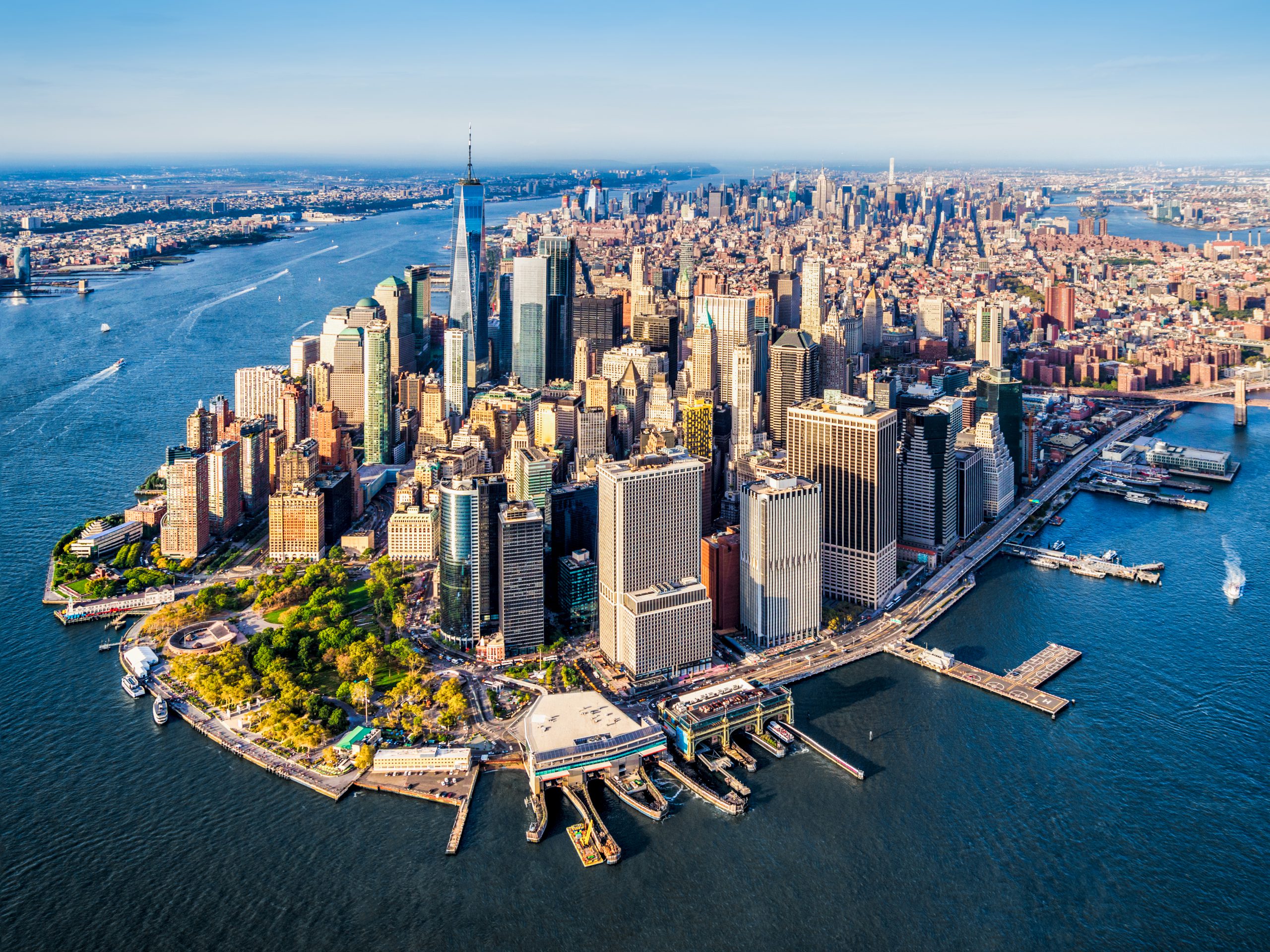 Aerial image of Lower Manhattan