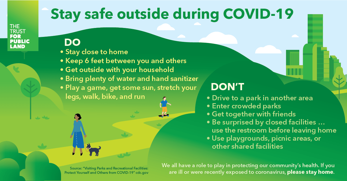 Information about staying safe outside during COVID-19