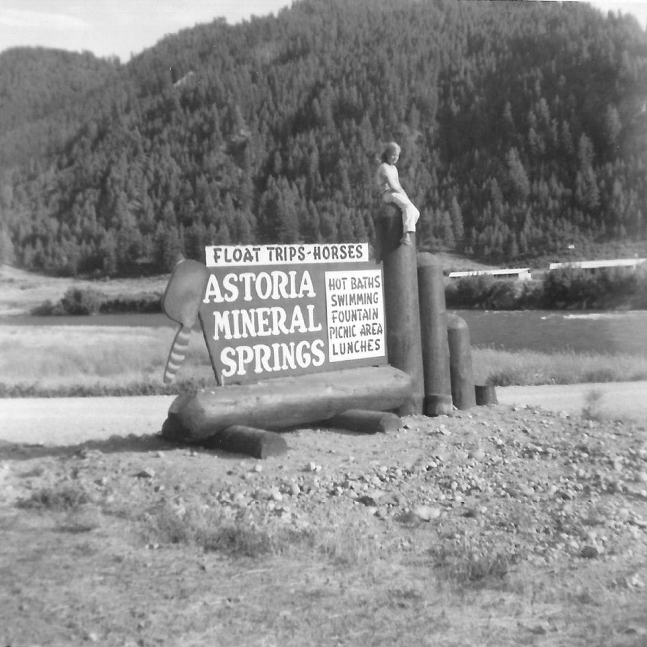 A black and white photo of a sign that says astro medical springs.