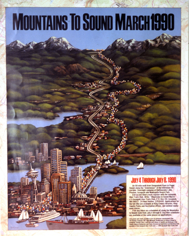 Poster for the 1990 Mountains to Sound March