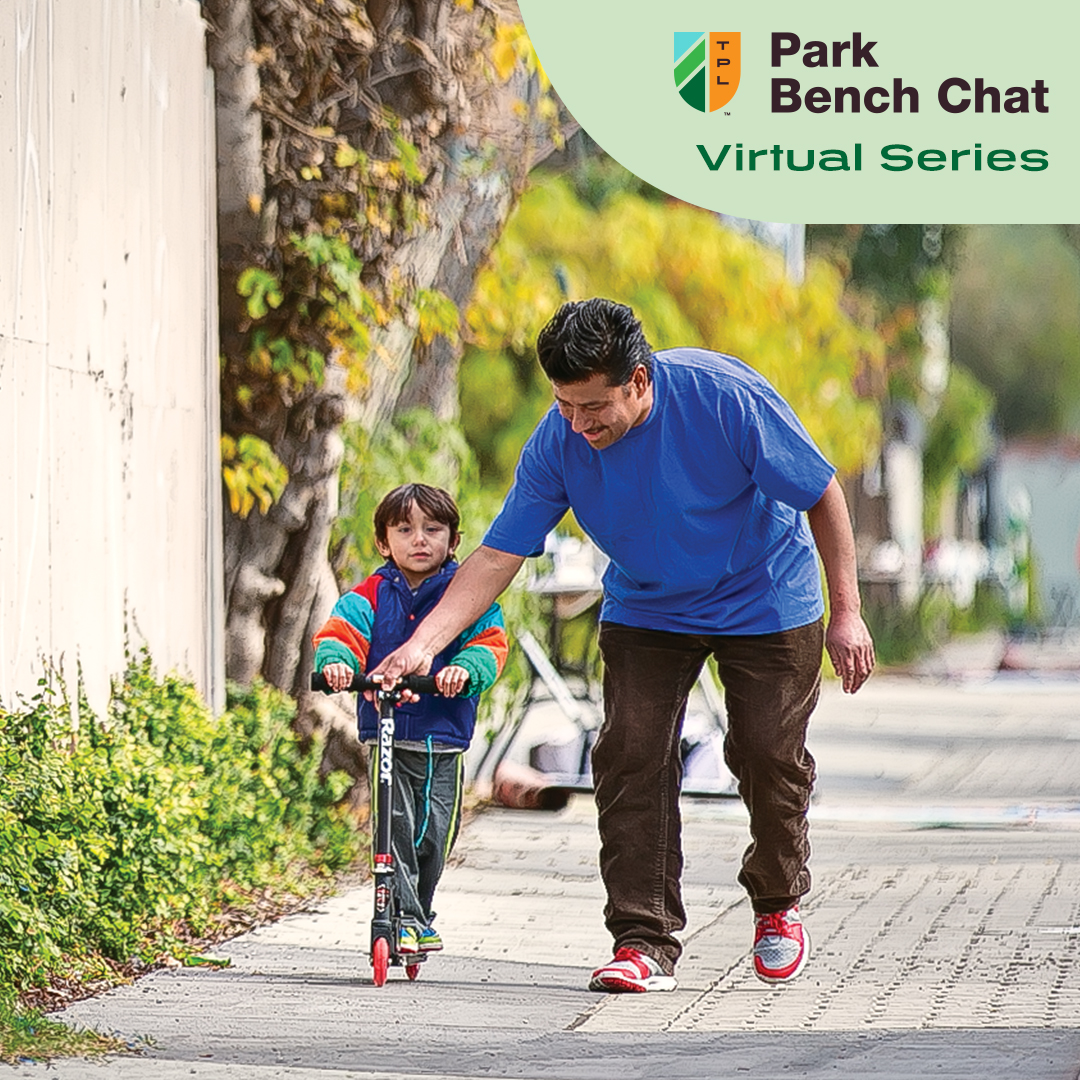 Park bench chat virtual series.